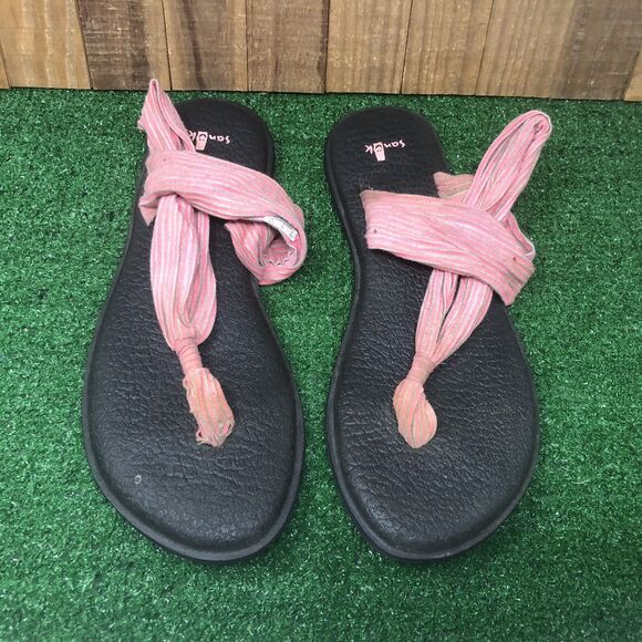 Sanuk Yoga Mat - Cushioned Sandals - Women's Black - 9 - Picture 1 of 6
